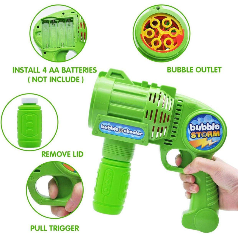 Bubble Gun Blaster Automatic Bubble Maker Blower Machine Toys & Games - DailySale