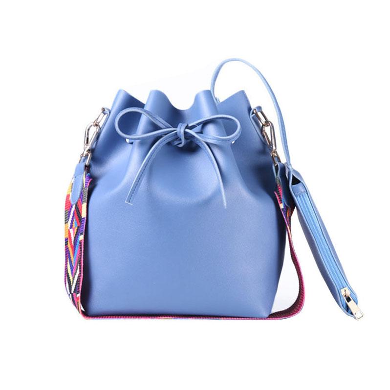 Bucket Bag with Boho Strap Bags & Travel Blue - DailySale