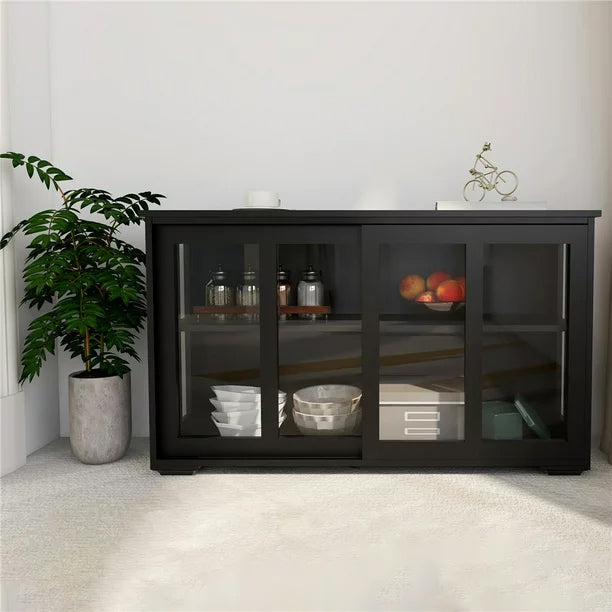 Buffet Sideboard with Sliding Glass Door and Adjustable Shelf Furniture & Decor - DailySale