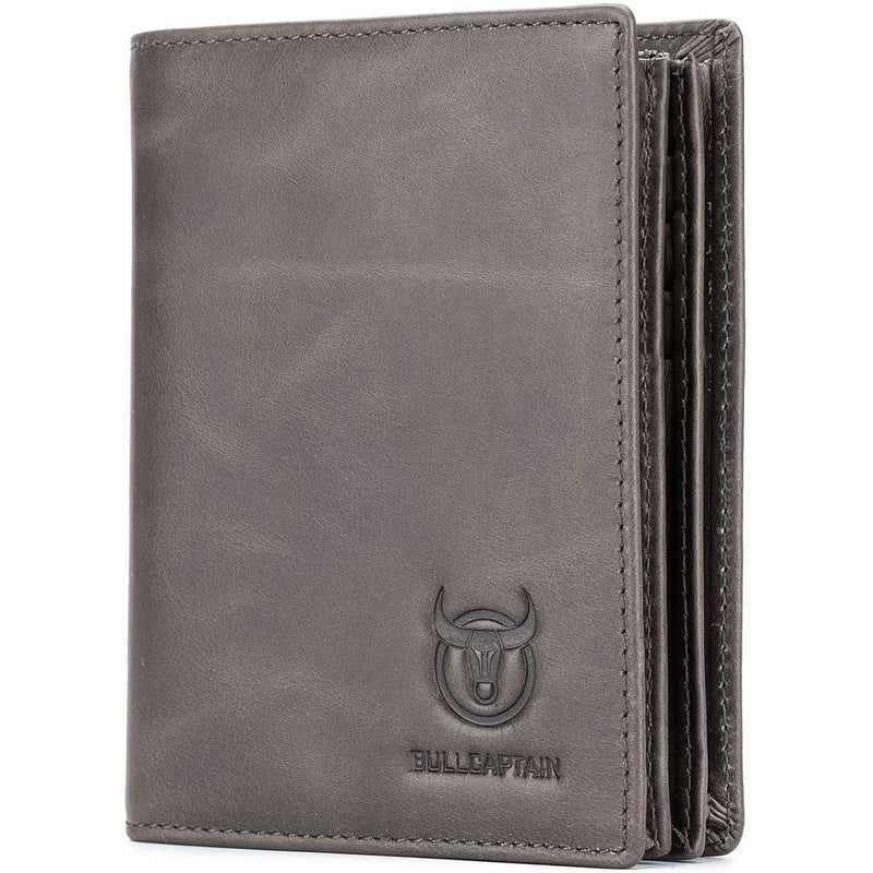 Bullcaptain Large Capacity Genuine Leather Bifold Wallet/Credit Card Holder Bags & Travel Brown - DailySale