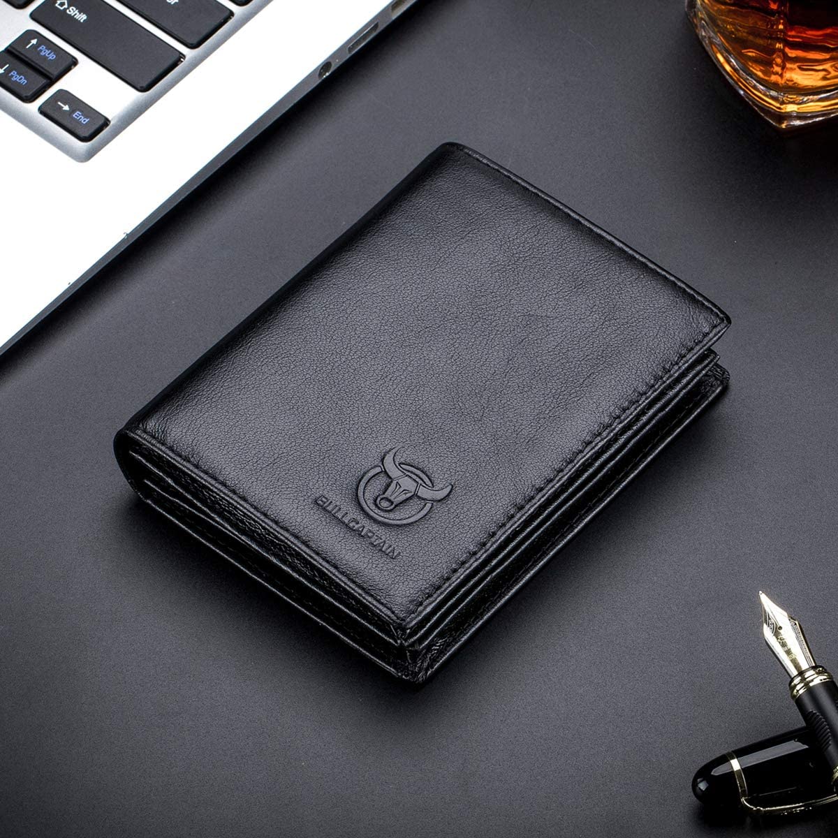 Bullcaptain Large Capacity Genuine Leather Bifold Wallet/Credit Card Holder Bags & Travel - DailySale