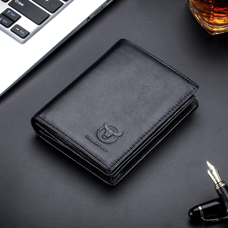 Bullcaptain Large Capacity Genuine Leather Bifold Wallet/Credit Card Holder Bags & Travel - DailySale
