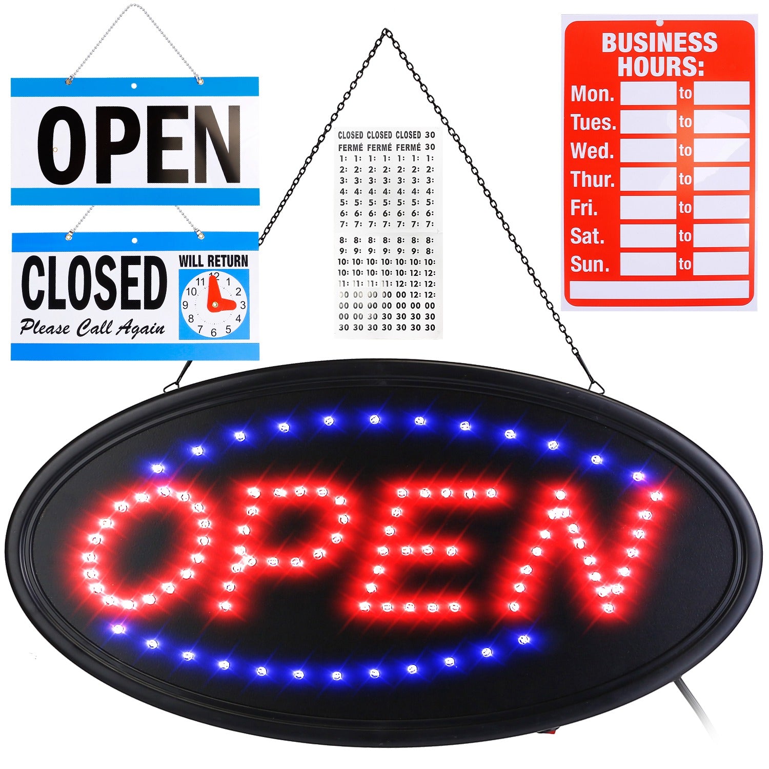 Business Neon Open Sign Advertisement Board with Steady Flashing Modes Everything Else - DailySale