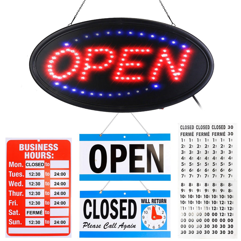 Business Neon Open Sign Advertisement Board with Steady Flashing Modes Everything Else - DailySale