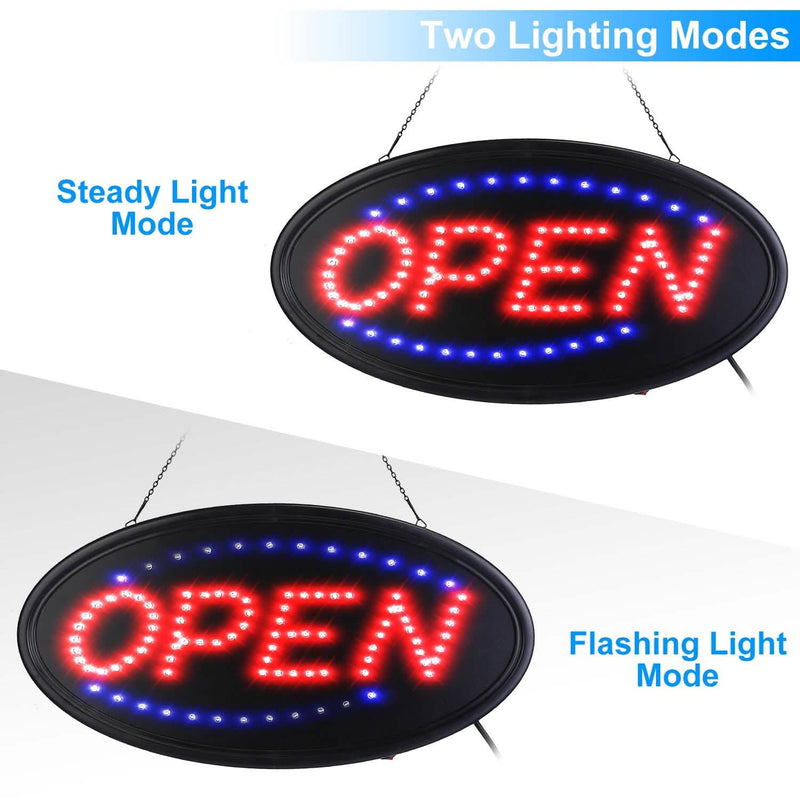 Business Neon Open Sign Advertisement Board with Steady Flashing Modes Everything Else - DailySale