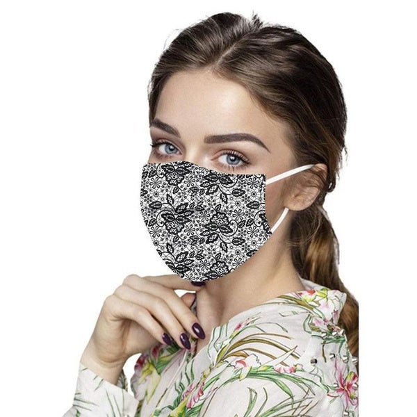 Butterfly Disposable Mask Flowers Lace Face Masks & PPE - DailySale