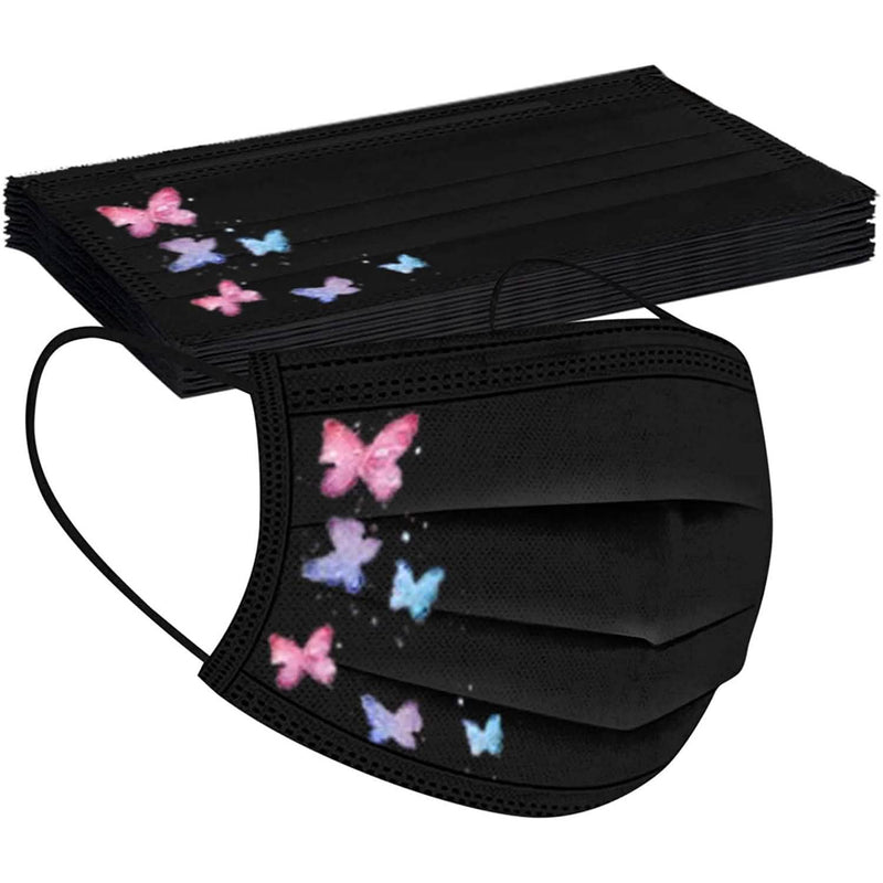 Butterfly Printed Paper Mask Face Masks & PPE - DailySale