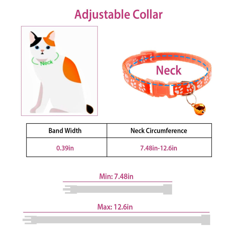 Ca2-Pack: Adjustable Kitten Collar with Bell Name Tag Pet Supplies - DailySale