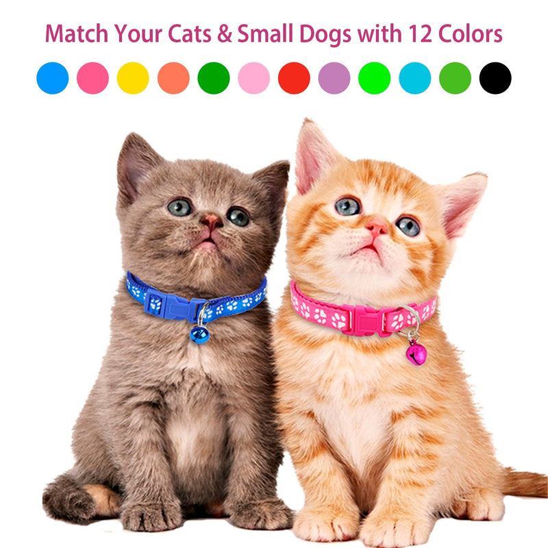 Ca2-Pack: Adjustable Kitten Collar with Bell Name Tag Pet Supplies - DailySale