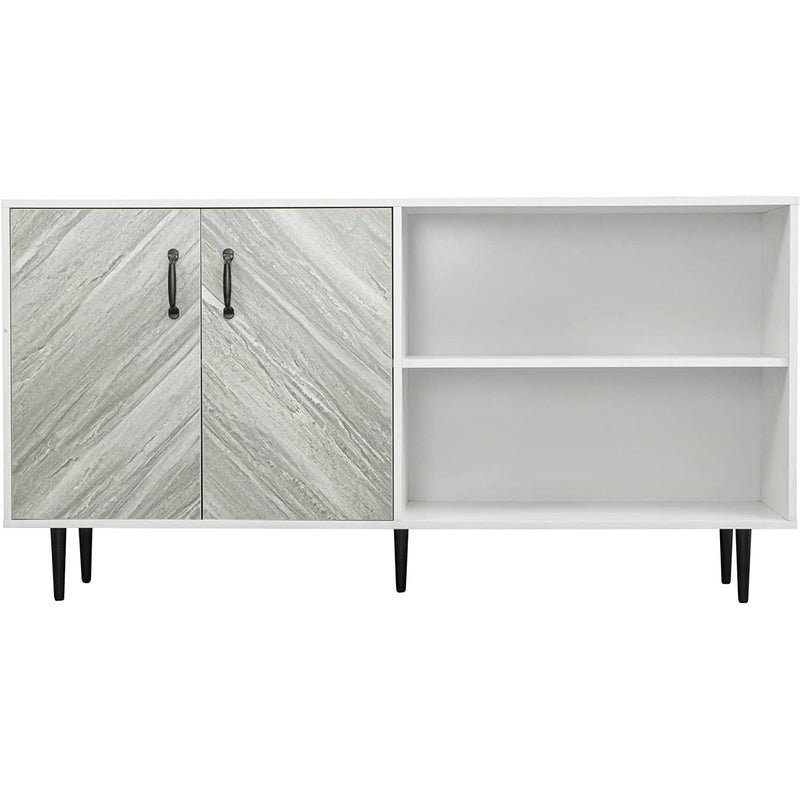 Cabinet with 2-Doors and 3-Open Shelves Furniture & Decor - DailySale