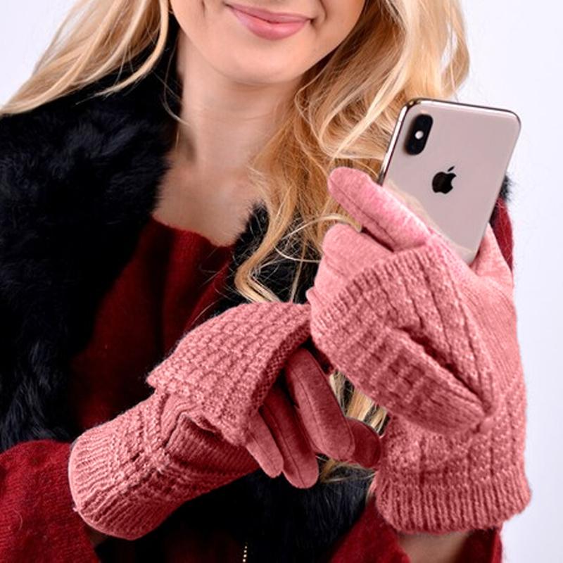 Cable Knit Women's Winter Cute Gloves Women's Apparel - DailySale