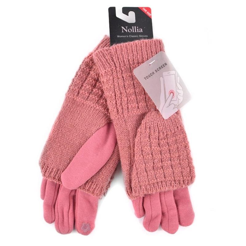 Cable Knit Women's Winter Cute Gloves Women's Apparel Pink - DailySale