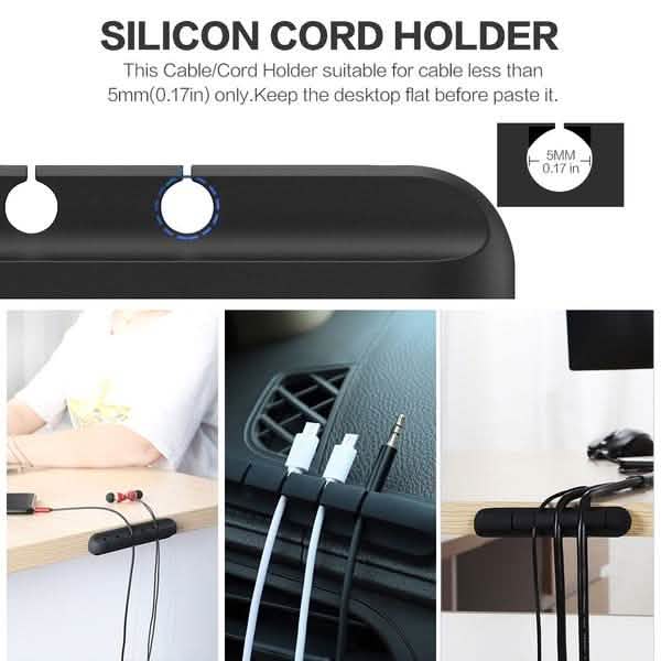 Cable Organizer Silicone USB Cable Winder Gadgets & Accessories - DailySale