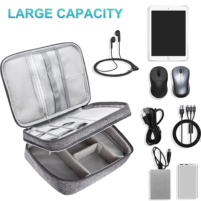 Cable Storage Bag Waterproof Digital Electronic Organizer Bags & Travel - DailySale