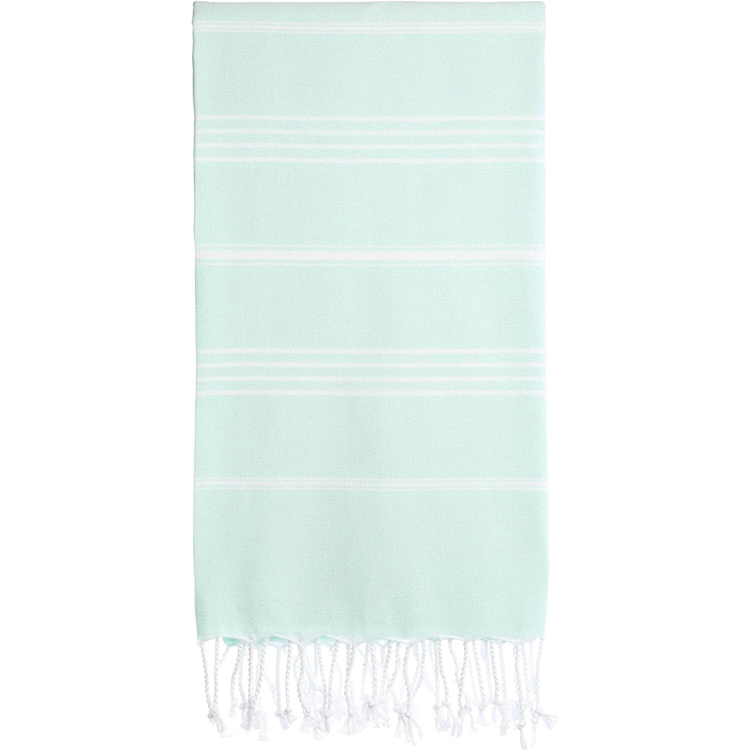 Cacala Pure Series Lightweight 100% Turkish Cotton Super Soft Peshtemal Luxury Bath Towel Bath Aquamarine - DailySale