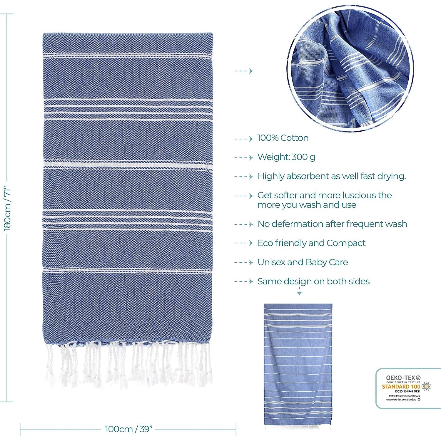 Check Plaid Towels 100% Cotton Super Soft and Absorbent Bath