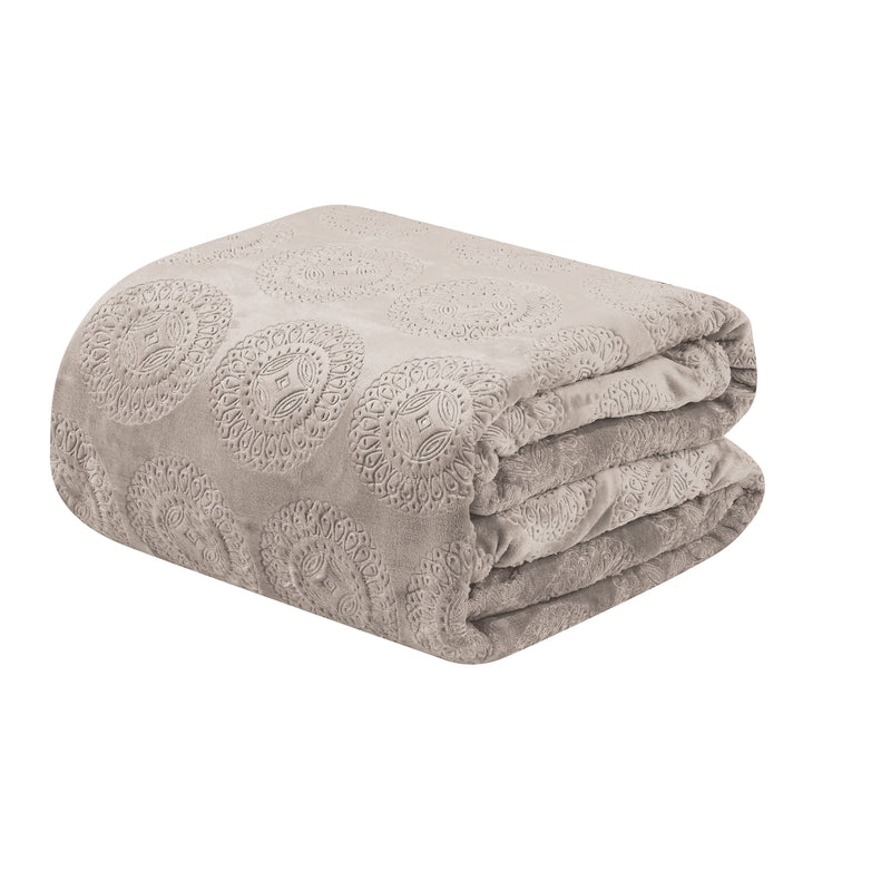 Caesar French Collection Flannel Fleece Blanket Bedding - DailySale