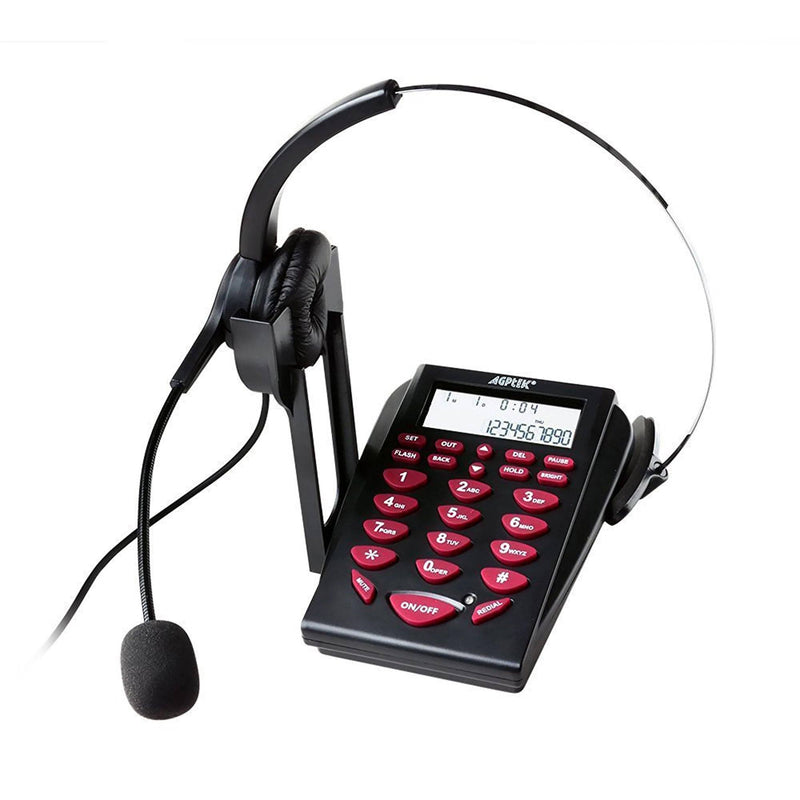 Call Center Dialpad Corded Headset Office Telephone with Corded Headset Headphones & Audio - DailySale