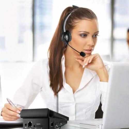 Call Center Dialpad Corded Headset Office Telephone with Corded Headset Headphones & Audio - DailySale