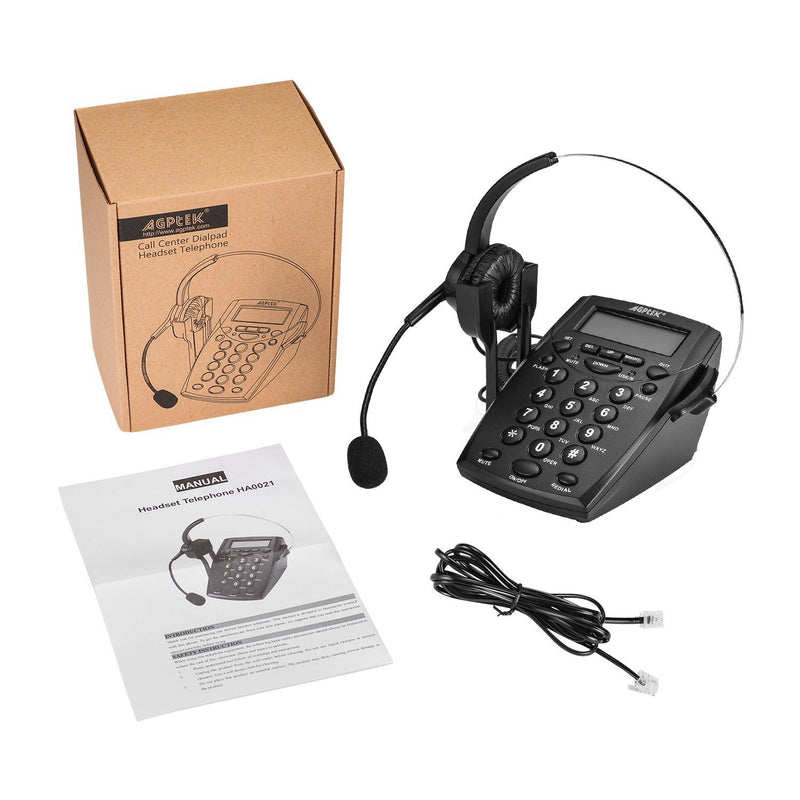 Call Center Dialpad Headset Telephone with Tone Dial Key Pad and Redial Gadgets & Accessories - DailySale