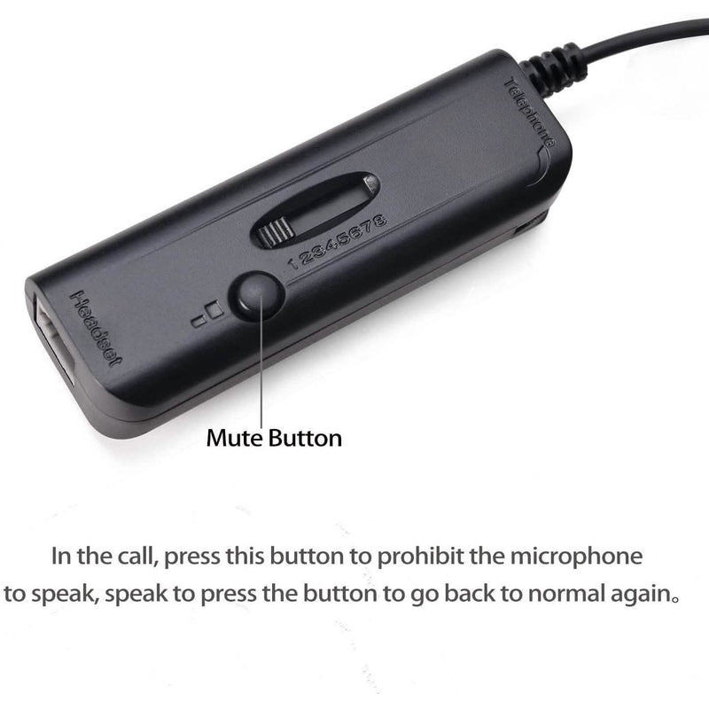 Call Center Hands-Free Noise Cancelling Corded Monaural Headset Headphones & Audio - DailySale