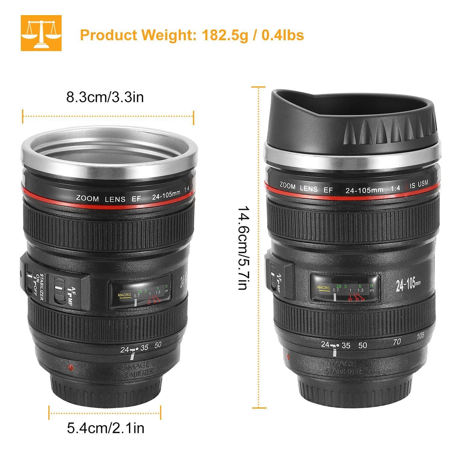 Camera Lens Coffee Mug Cup 13.6oz Sports & Outdoors - DailySale