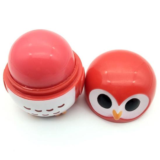 Candy Color Owl Shape Moisturizing Lip Balm Beauty & Personal Care Red - DailySale