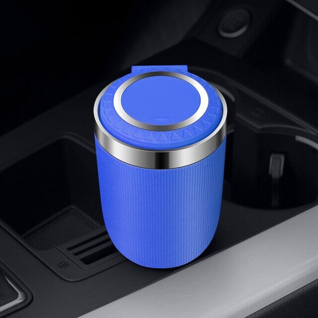 Car Ashtray Multi-functional Universal Household Portable Metal Liner Ashtray Automotive Blue - DailySale