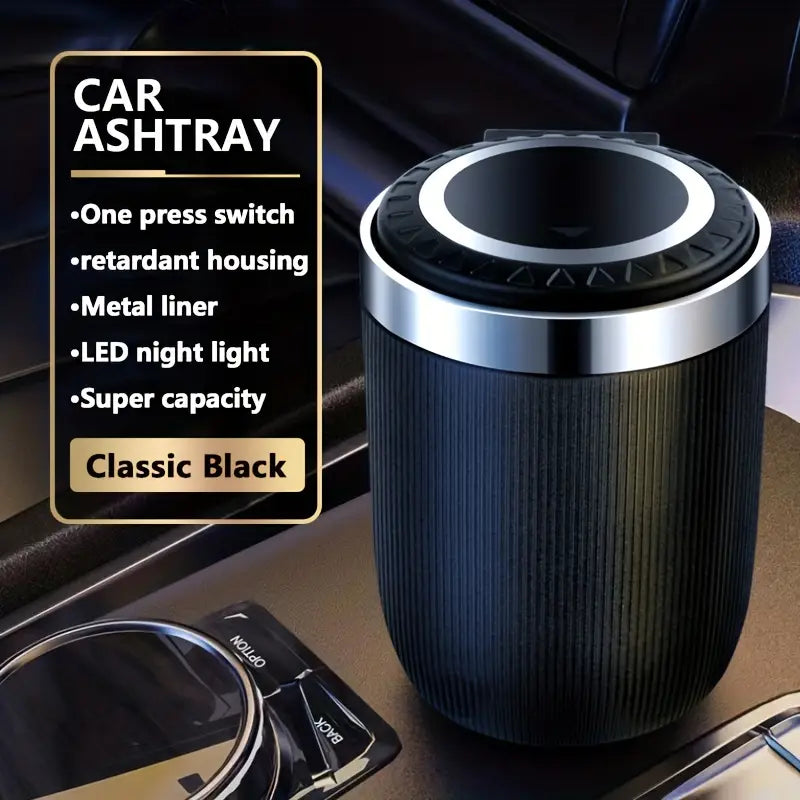 Car Ashtray Multi-functional Universal Household Portable Metal Liner Ashtray Automotive - DailySale