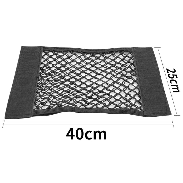 Car Back Rear Mesh Trunk Seat Elastic String Net Magic Sticker Universal Storage Bag Automotive 40cm - DailySale