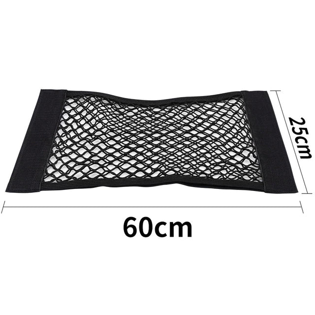 Car Back Rear Mesh Trunk Seat Elastic String Net Magic Sticker Universal Storage Bag Automotive 60cm - DailySale