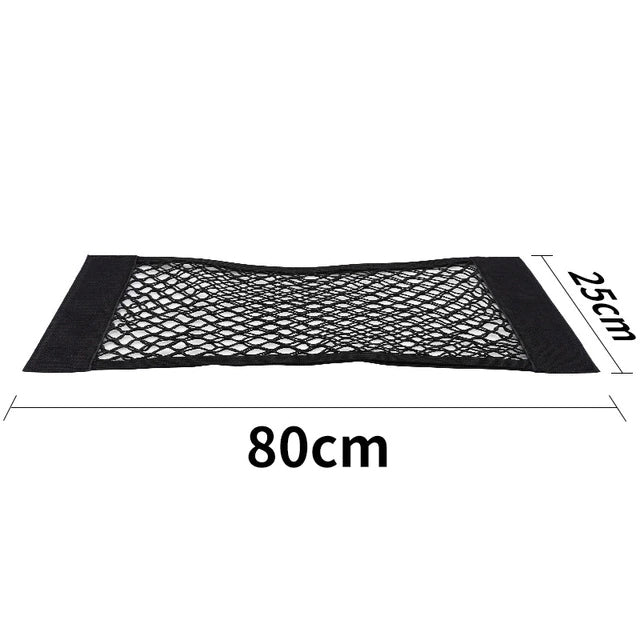 Car Back Rear Mesh Trunk Seat Elastic String Net Magic Sticker Universal Storage Bag Automotive 80cm - DailySale