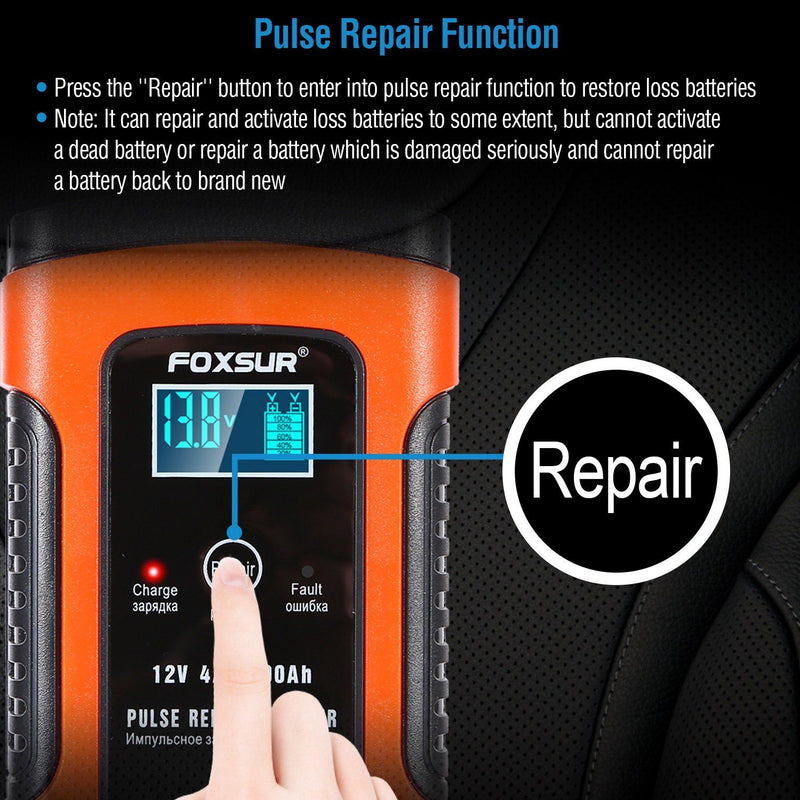 Car Battery Charger 12V 5A Recover Pulse Repair Automotive - DailySale
