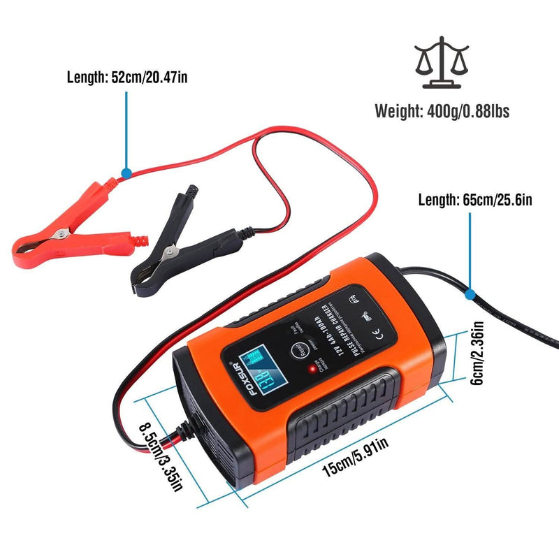 Car Battery Charger 12V 5A Recover Pulse Repair Automotive - DailySale