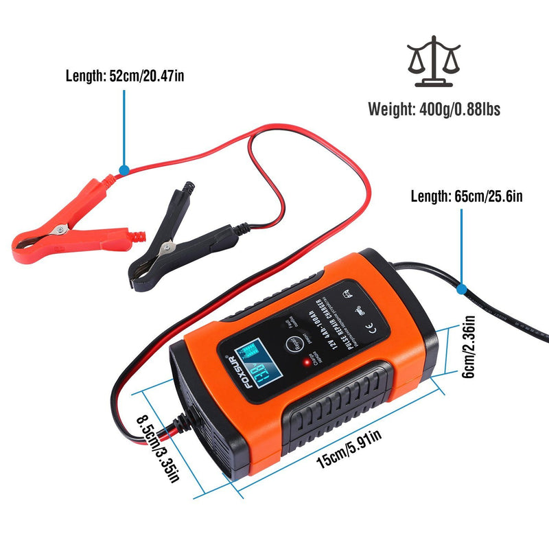 Car Battery Charger 12V 5A Recover Pulse Repair Automotive - DailySale