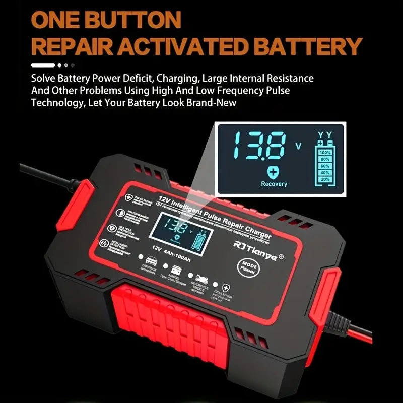 Car Battery Fast & Efficiently Charger Automotive - DailySale