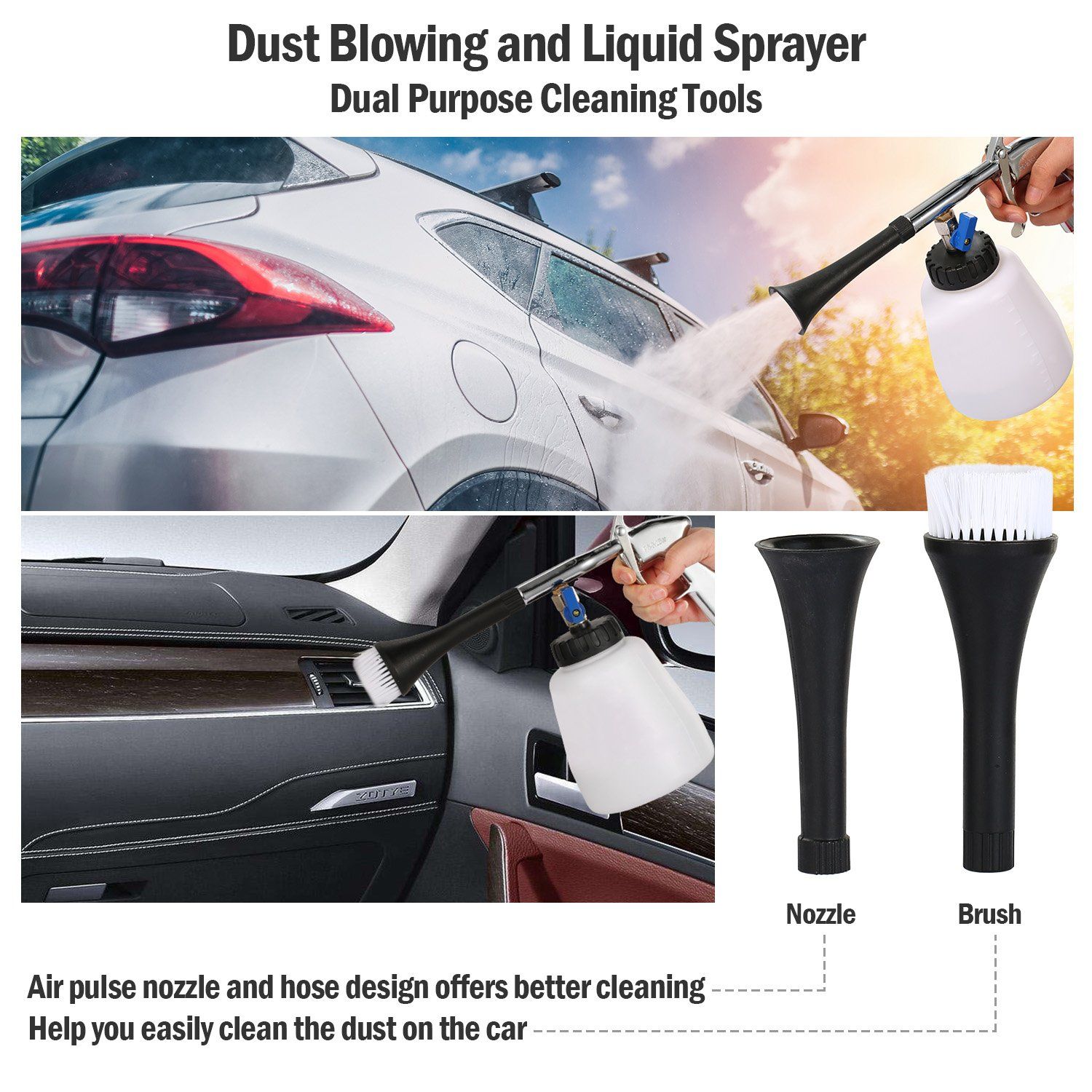 Car Cleaning Gun Air Pulse Tornado Sprayer Automotive - DailySale