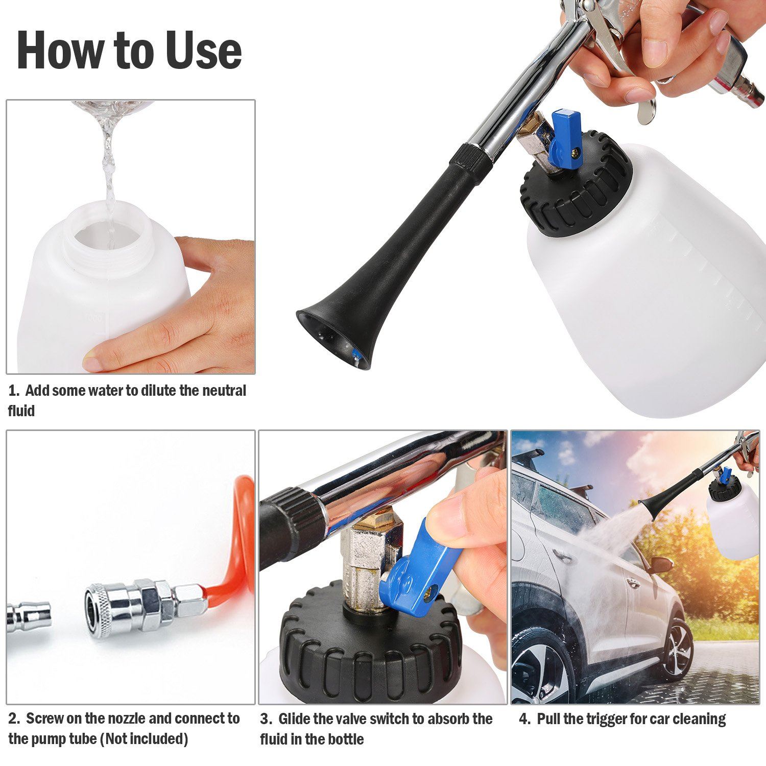 Car Cleaning Gun Air Pulse Tornado Sprayer Automotive - DailySale