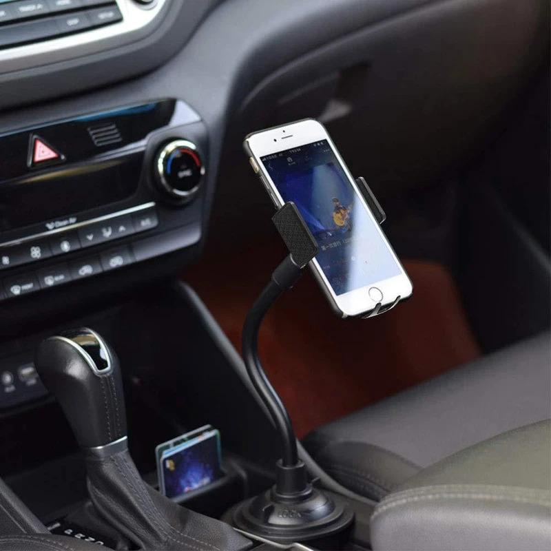 Car Cup Holder Phone Mount Adjustable Gooseneck Phone Stand Automotive - DailySale
