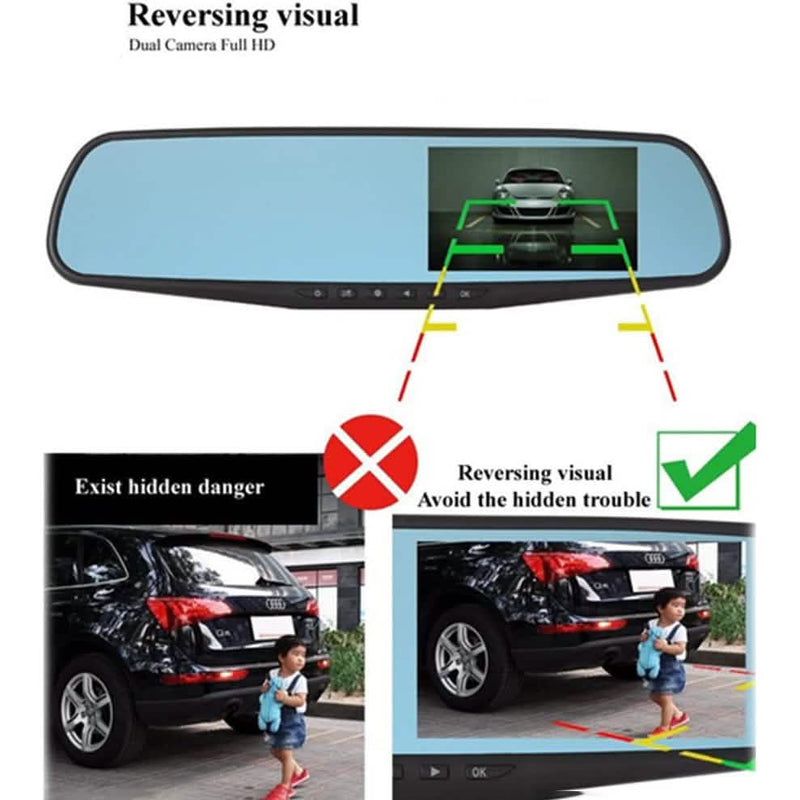 Car DVR Rear View Mirror Video Recorder Automotive - DailySale