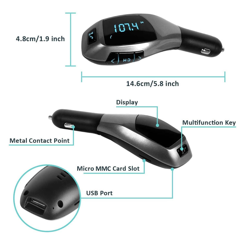 Car FM Wireless Transmitter USB Charge Automotive - DailySale