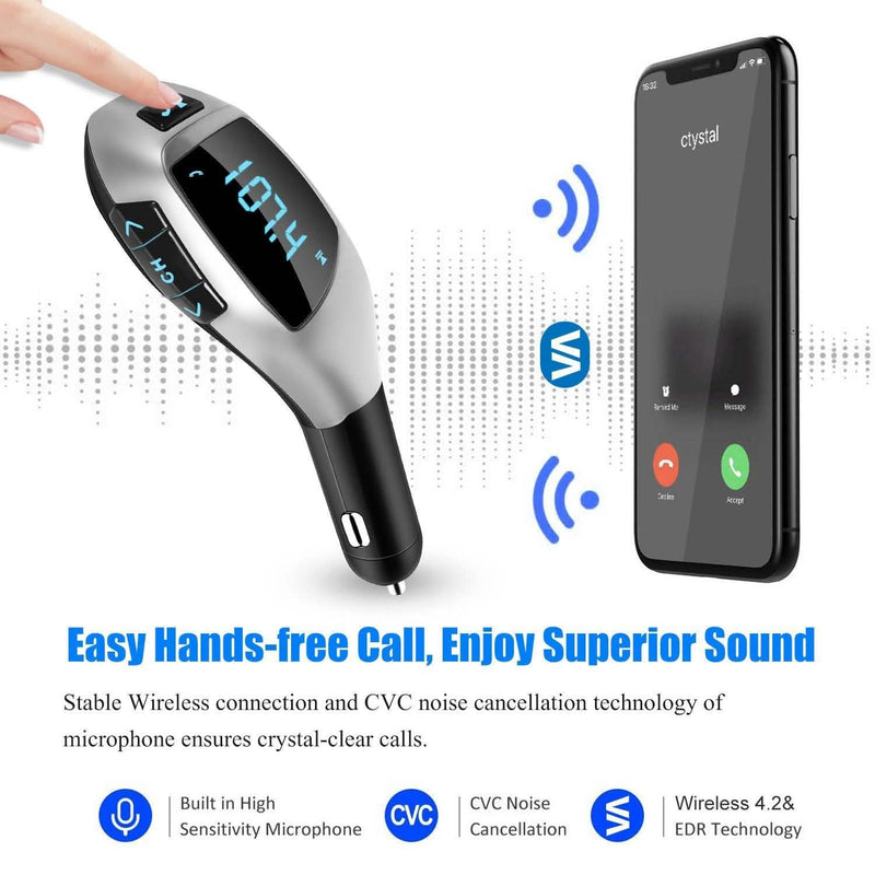 Car FM Wireless Transmitter USB Charge Automotive - DailySale