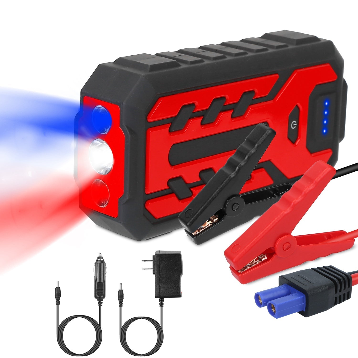 Car Jump Starter Booster with 4 Modes LED Flashlight Automotive - DailySale