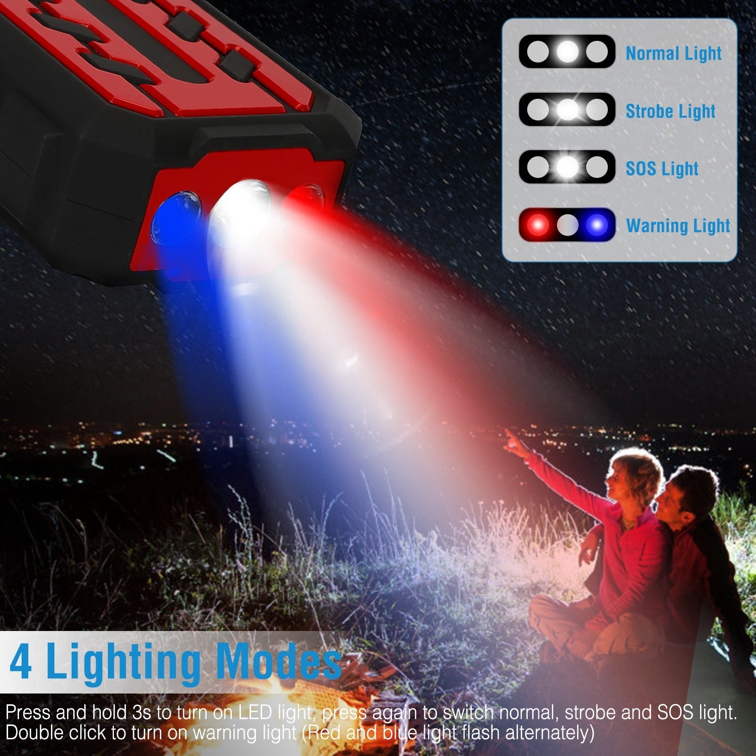 Car Jump Starter Booster with 4 Modes LED Flashlight Automotive - DailySale