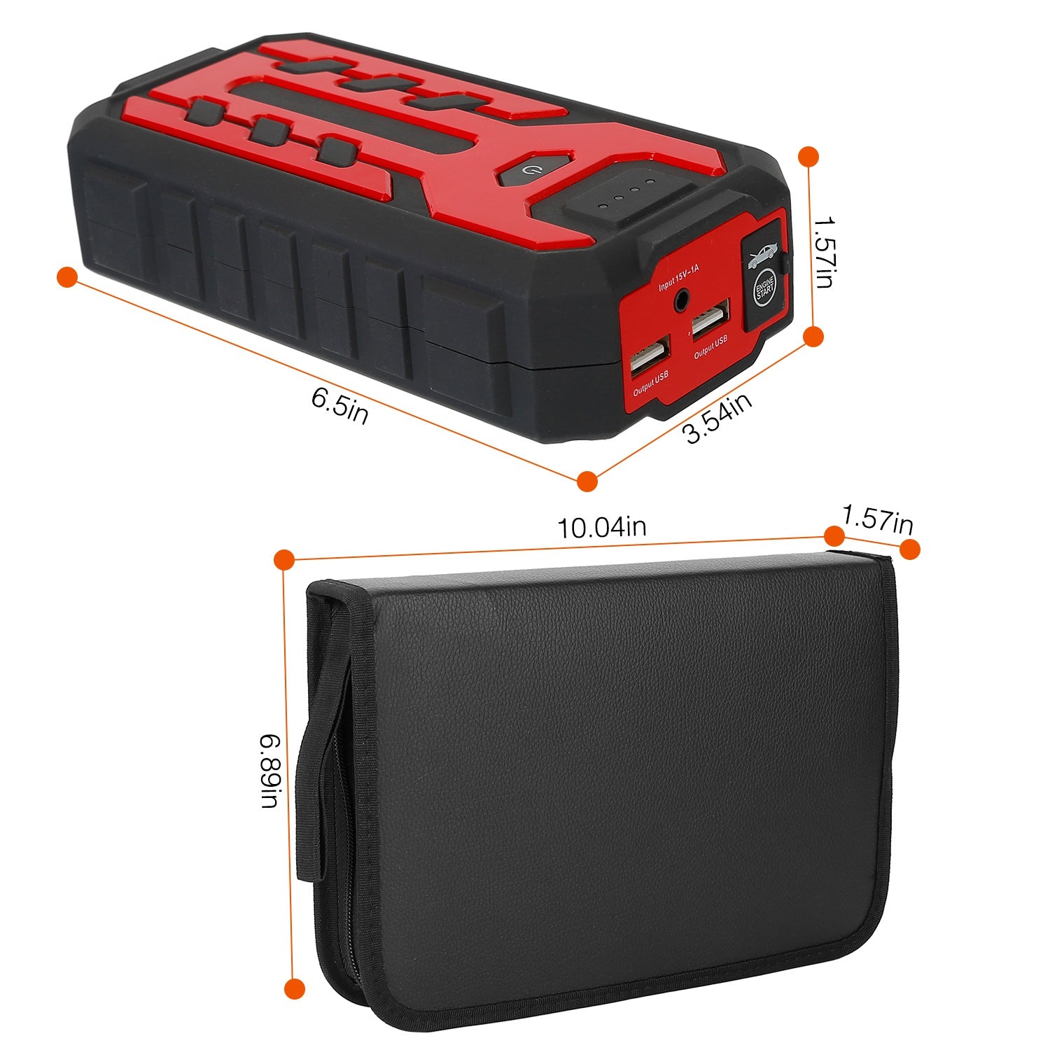 Car Jump Starter Booster with 4 Modes LED Flashlight Automotive - DailySale