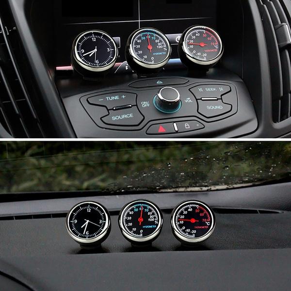 Car Mini Watch Clock Hygrometer Thermometer Automotive - DailySale