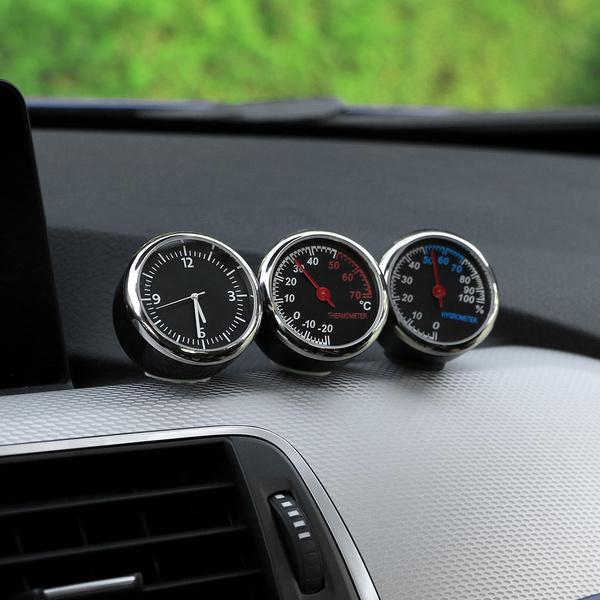 Car Mini Watch Clock Hygrometer Thermometer Automotive - DailySale
