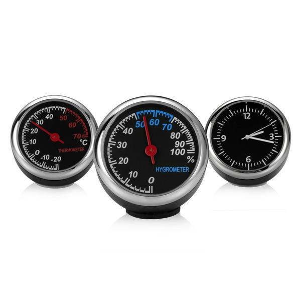 Car Mini Watch Clock Hygrometer Thermometer Automotive - DailySale