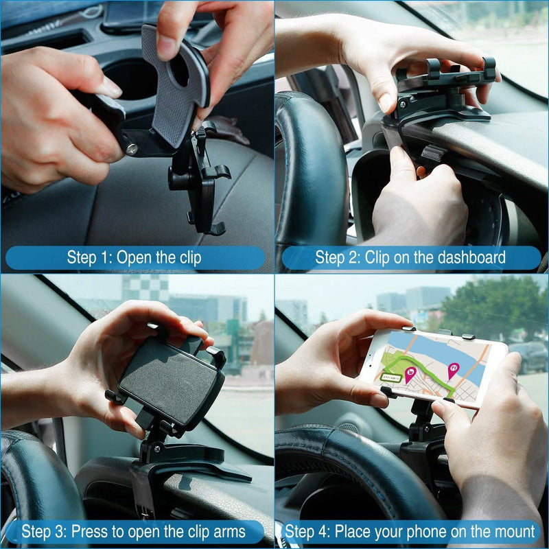 Car Non-slip 360°Rotation Dashboard Phone Holder Automotive - DailySale