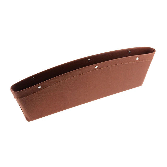 Car Organizer PU Leather Seat Slit Gap Pocket Storage Automotive Brown - DailySale